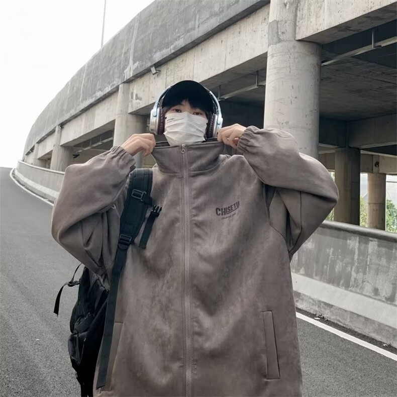 秋季青春流行男双层麂皮绒夹克JK923P65,男装夹克,星座1116-2