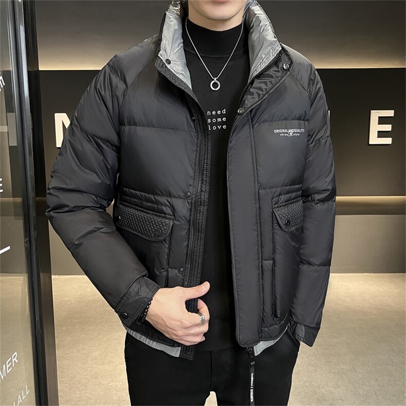 2022店主风新款保暖立领百搭工装休闲羽绒服短款外套8085-P185图片