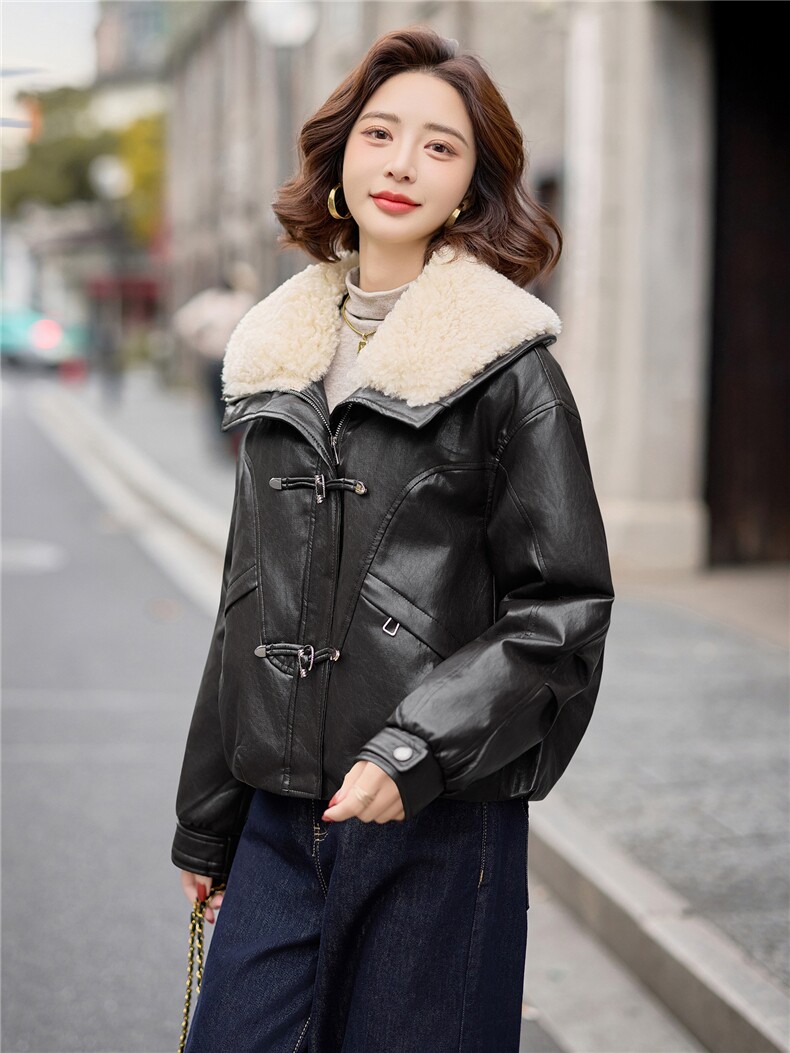 【2026冬季新款】时尚优雅保暖大毛领皮羽绒服,女装羽绒服,缘衣格