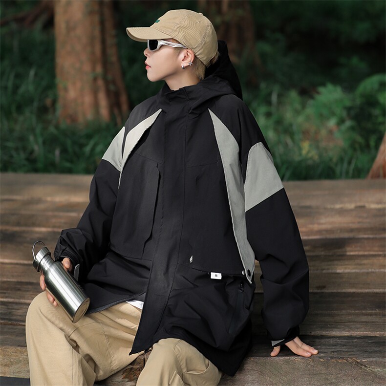 A800-P68山系机能冲锋衣男春秋季拼接设计感夹克潮牌户外登山服,男装夹克,星座512-6