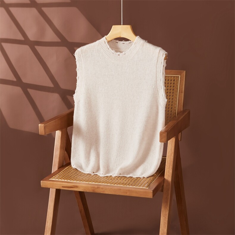 女士秋冬打底马甲，女装马甲，朵沐纯羊绒