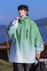 2025港风山系防水冲锋衣渐变色夹克男：聚酯纤维JK77088P85控，男装夹克，星座227-7