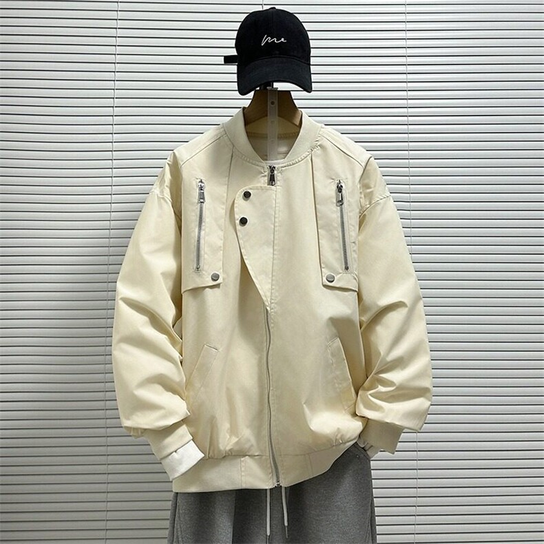美式飞行员夹克男春秋季宽松潮牌棒球服冲锋衣外套W6599-P60,男装夹克,星座412-2