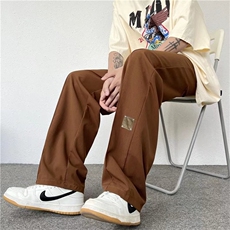 阔腿裤男韩版潮帅气2023夏季新款ins宽松百搭学生休闲裤K2007-P33，男装休闲裤，星座412-3