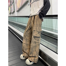 复古质感大口袋休闲工装裤韩版休闲高街情侣款长裤K821P55控88，男装休闲裤，电商A102B