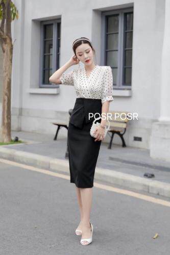 时尚女人味连衣裙????，女装连衣裙，珀莎