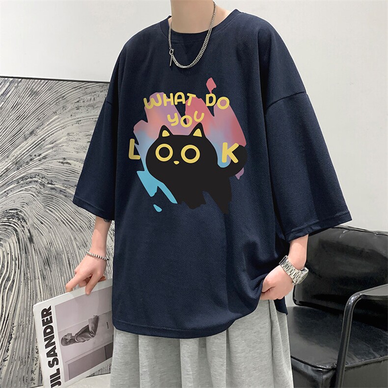 冰丝七分袖t恤男大码五分袖男短袖男中袖Q11454-P30,男装T恤,电商A040
