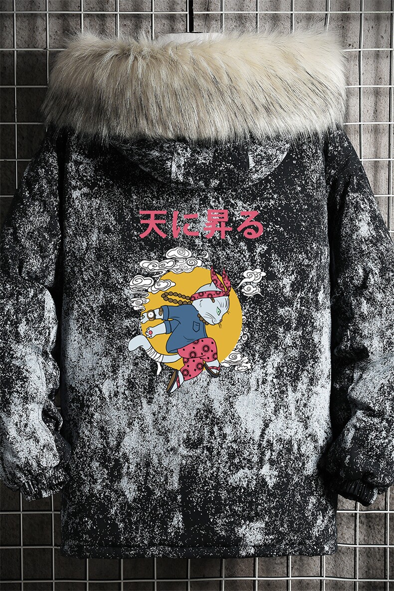 MC49012-P135日系潮衣男大码派克服男工装服外套袄网格,男装棉衣,电商A040A