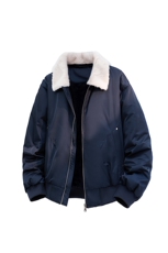 可拆卸毛领羽绒服男情侣冬季复古美式短款外套XZ309Y95750P188，男装羽绒服，星座309（原A406）