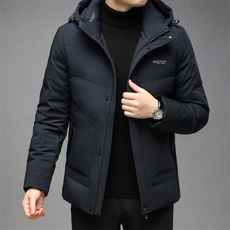 AN9837钱塘2020-3秋冬新款中老年男士商务休闲连帽羽绒服外套P268,男装羽绒服,钱塘207-3