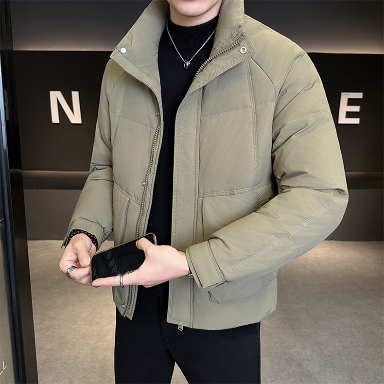 新款男士小立领插肩袖羽绒服夹克加厚防寒309B-3-81067-P195,男装夹克,星座1409-3