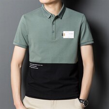 男士时尚拼色短袖T恤男薄款翻领POLO衫男装夏季青年百搭体恤衫潮，男装T恤，电商B212（原钱塘6029）