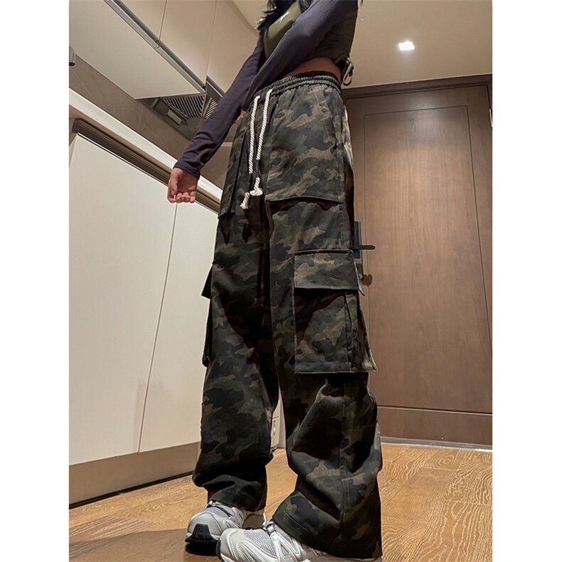 迷彩工装裤C5373-TP65控价88春季新品女宽松大口袋休闲裤,男装休闲裤,电商A102-1
