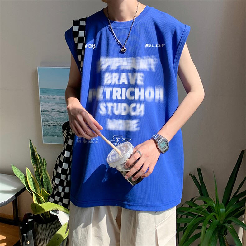 夏季男装背心/马甲/坎肩美式模糊字母印花无袖T恤B239-1233-P23,男装背心/马甲,星座514-2(原B239)