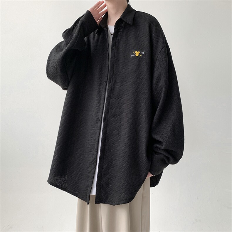 宽松长袖衬衫男KD625-P30,男装衬衫,电商D312