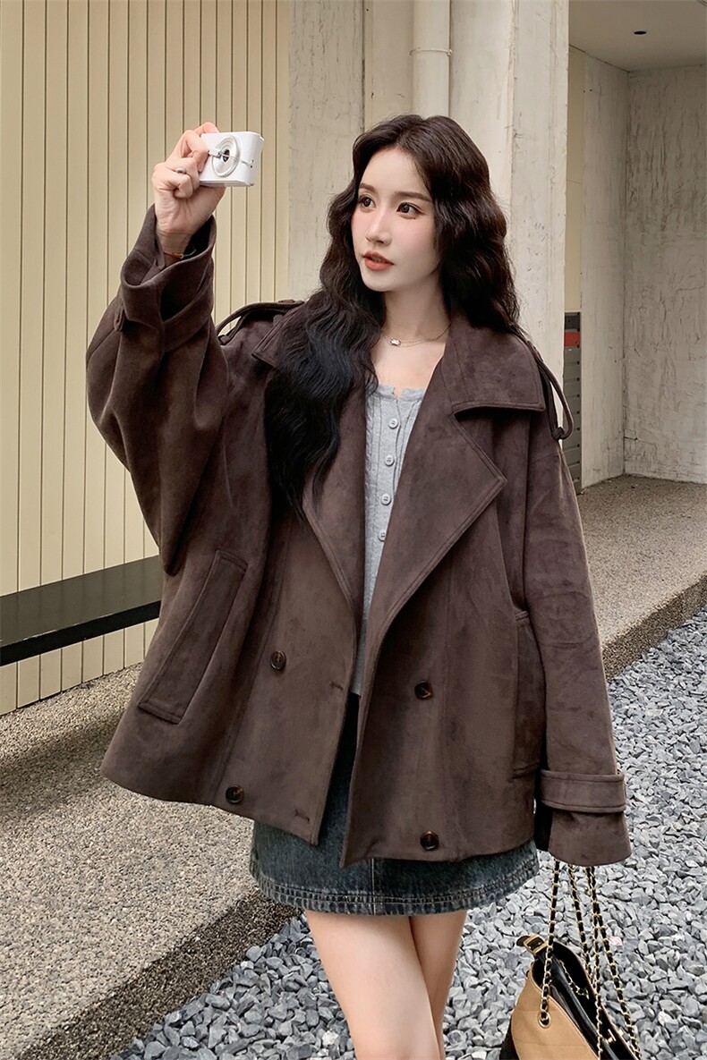 新款数据好大货。麂皮绒外套2B113-2536-P155-K238,女装短外套,2B113