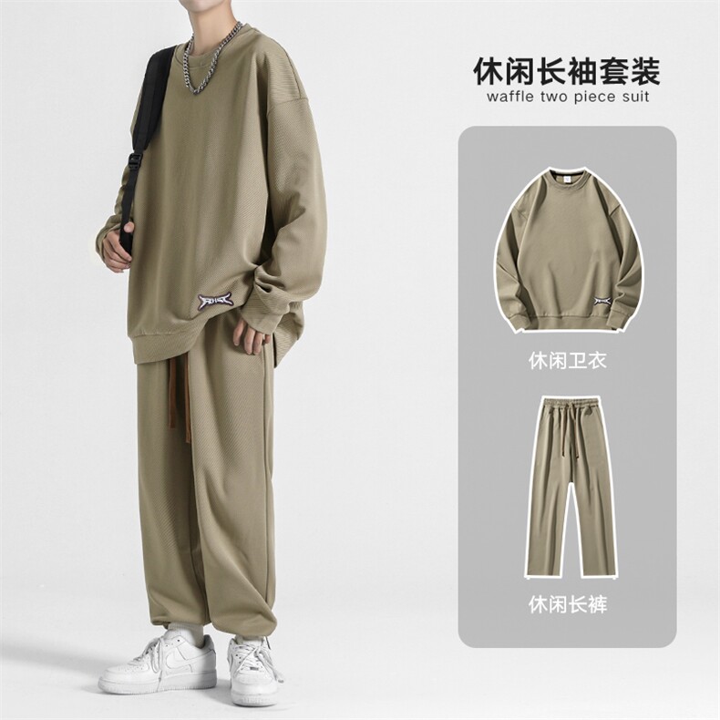 新款男大斜纹面料百搭日系无影墙套装TZ2603-P90控138,男装休闲套装,星座717