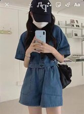 牛仔套装，女装职业装，肆尔