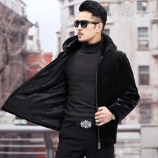 D208869新款2021男式连帽外套仿金貂绒保暖夹克P276,男装夹克,电商B360