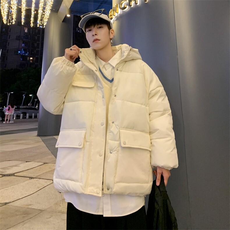 冬季羽绒服男士港风宽松面包服连帽加厚青少年M559-P90,男装羽绒服,星座1109-3