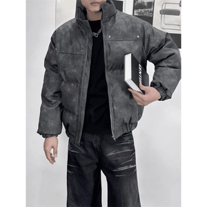 高质量PU皮金属拉链宽松百搭棉衣ZM0113-P90图片