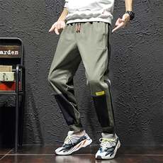 黑墙黑色秋季男潮流束脚大码休闲裤A061-K1988-P45100%棉，男装休闲裤，电商A061