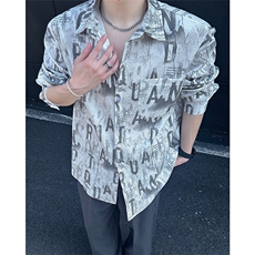 美式高街宽松衬衫潮流休闲上衣A086-CS2202-P40，男装衬衫，电商基地A086