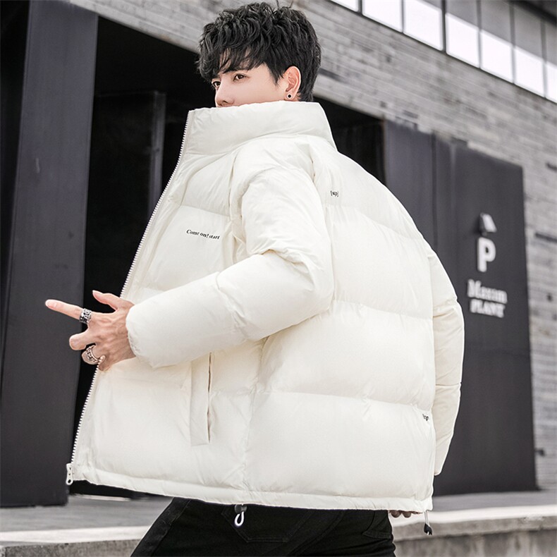 冬季立领羽绒服男宽松字母印花情侣款羽绒外套潮A266-YR01-P130,男装羽绒服,电商A266
