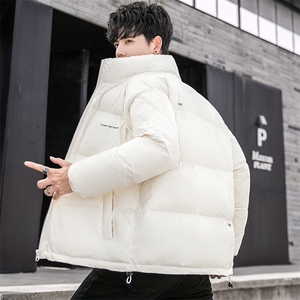 冬季立领羽绒服男宽松字母印花情侣款羽绒外套潮A266-YR01-P130