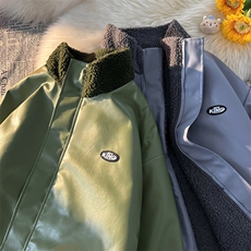 仿羊羔毛立领男士棉衣皮棉服潮流冬季加厚棉袄子A266-WMY612-P100，男装棉衣，电商A266
