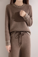 2025年秋季时尚百搭通勤简约休闲加厚套装，女装套装/套裙，鹏源羊绒