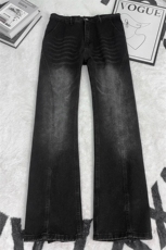 B221美式ins高街修身斜切微喇牛仔裤LK25574-特P40控68，男装牛仔裤，电商B221