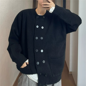 美式复古开衫毛衣男女款慵懒风情侣针织衫图片