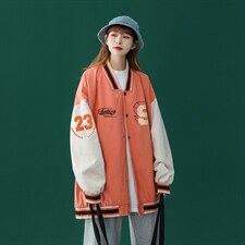 中性风2026秋季新款设计感字母印花棒球服夹克外套G236P65控88，男装夹克，A247A