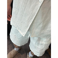 夏季老钱风天丝亚麻宽松休闲短裤DK038-P40，男装牛仔裤，星座1004-3