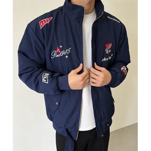 飞行夹克男女复古美式刺绣翻领棒球服春秋宽松百搭外套 J3417图片