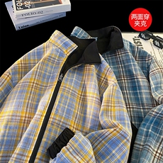 两面穿夹克外套光面防水潮牌情侣休闲宽松大码J7221-P62【特价】，男装夹克，电商A007