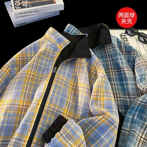 两面穿夹克外套光面防水潮牌情侣休闲宽松大码J7221-P62【特价】图片