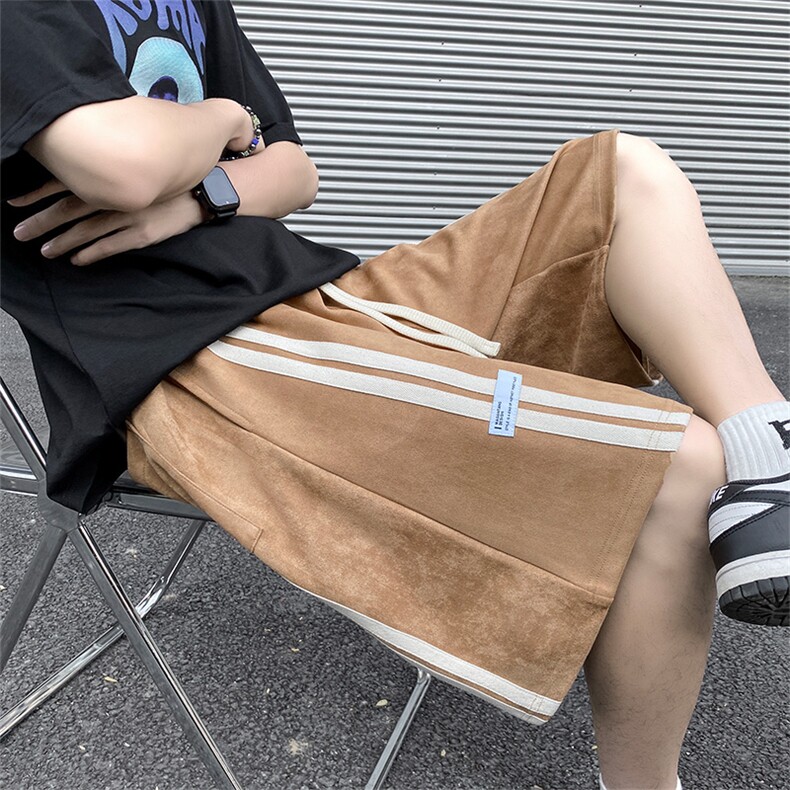 280g重磅麂皮绒短裤男夏季美式宽松五分裤A411P45,男装牛仔裤,电商A309