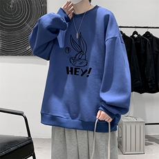 圆领卫衣男大码加厚加绒长袖t恤男S6179-P28加绒款-P33，男装卫衣，电商A040