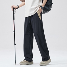 裤子男春夏季2025新款小众设计感侧边口袋拼接休闲裤DY5017-P65，男装休闲裤，电商A178-1