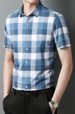 BJ2364钱塘2020-2夏季新款纯棉格子男士短袖衬衫休闲百搭衬衣P58，男装衬衫，钱塘207-2