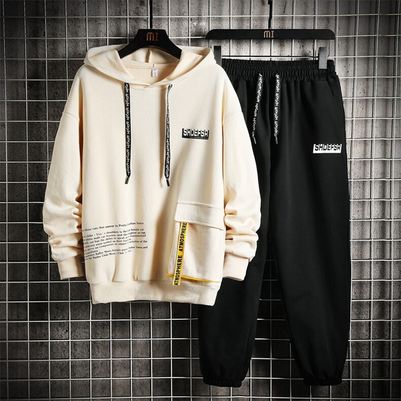 秋季新款卫衣套装男连帽休闲外套两件套运动服TZ778P65,男装休闲套装,电商A086
