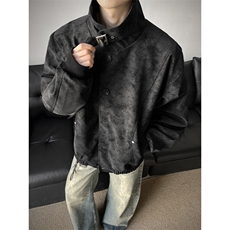 街头美式潮牌解构拼接翻领夹克情侣宽松百搭外套W372TP78控138，男装夹克，电商A170