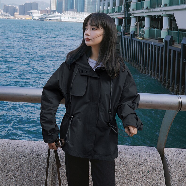 现货2021春秋新款短款风衣女浙宝292A货号L502,女装风衣,时倾STUDIO