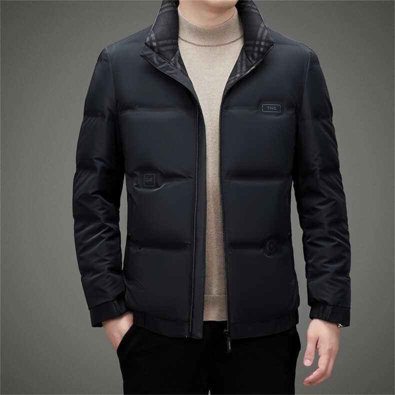 CAH2802钱塘2020-2中年男士冬季厚款时尚休闲立领羽绒服P205,男装羽绒服,钱塘207-2