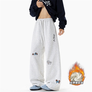 450g曼巴棉腊肠狗刺绣加绒银狐绒弯刀裤男K24037J加绒-特P55控108图片