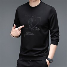 2023新款卫衣男士加绒上衣针织衫长袖T恤P59，男装针织衫/毛衣，电商D223-1
