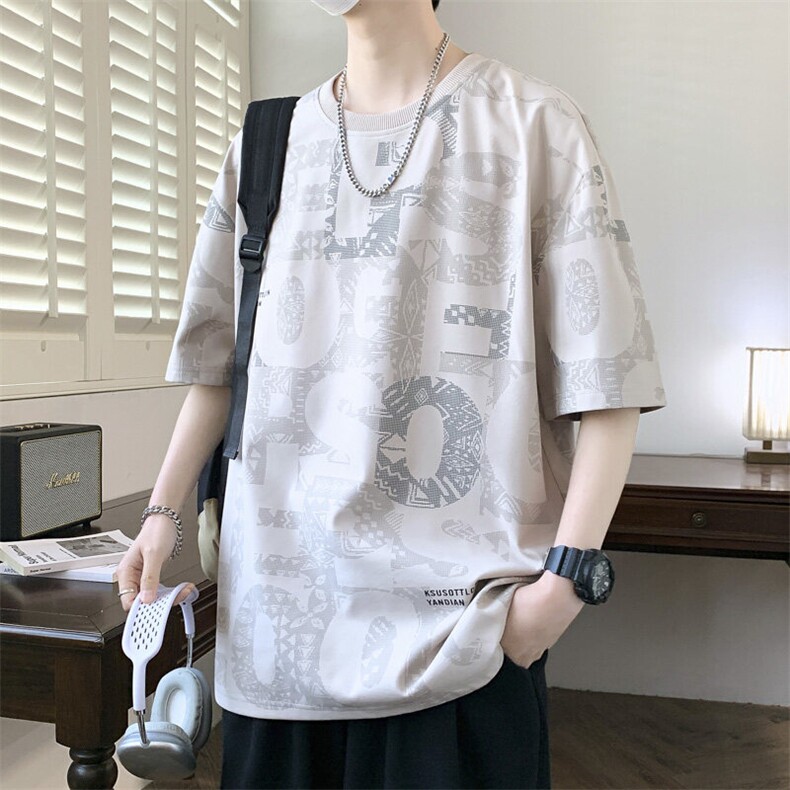 7A抗菌夏季大码潮流时尚动漫印花男士短袖,男装T恤,星座1107-1