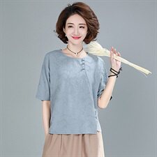 T恤2021年夏季时尚印花潮流圆领字母纯色文艺短袖，女装T恤，雪樱依海